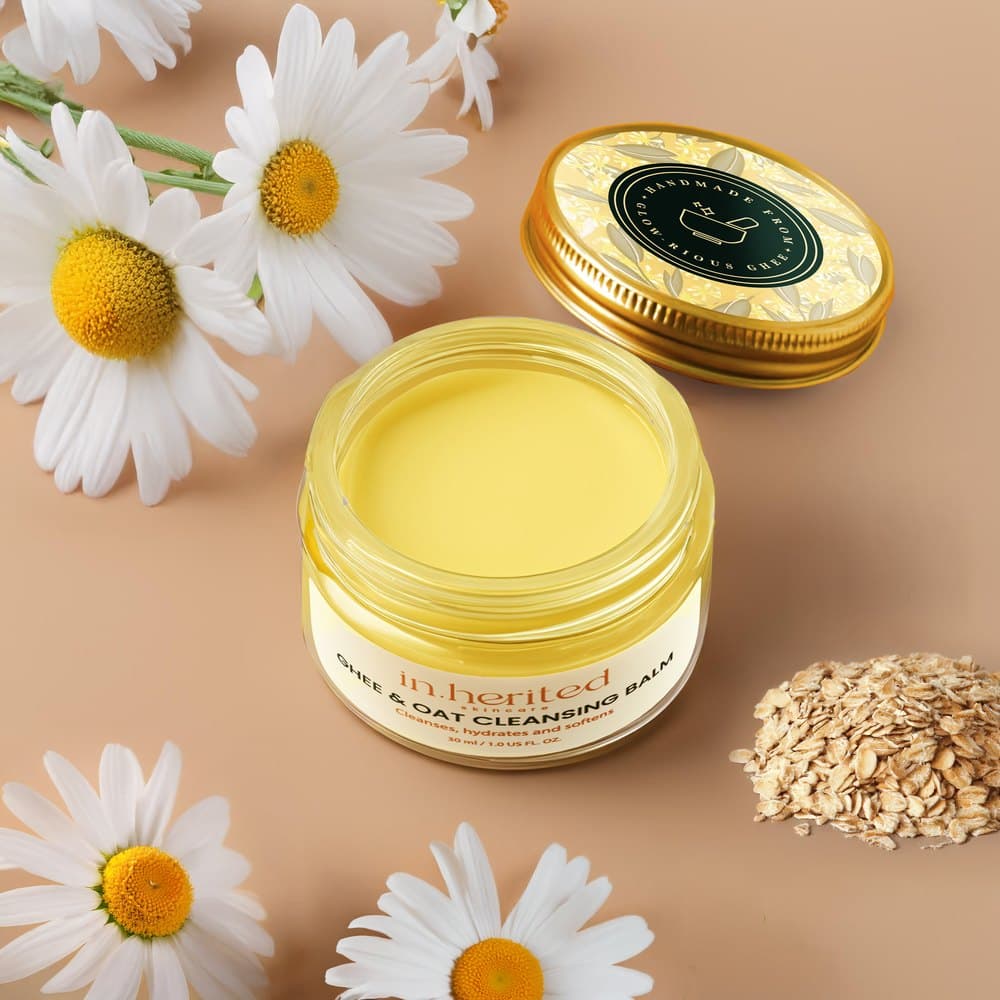 Open Cleansing Balm with daisies and oats