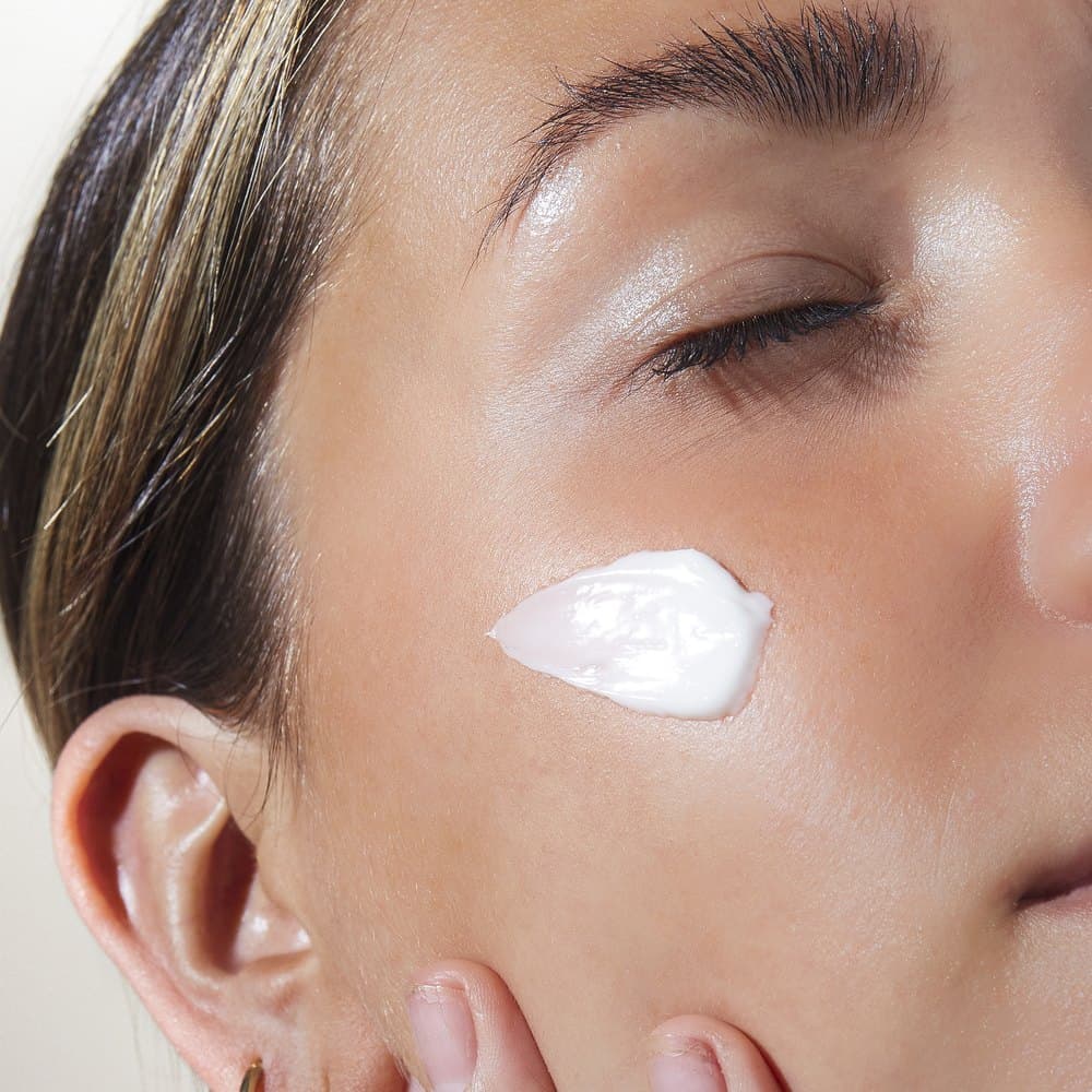 Cream applied to skin